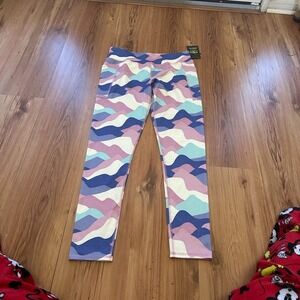 NWT Athletic Works Girls XXL Colorblock Active Leggings Kids